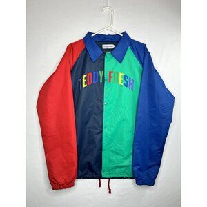Teddy Fresh Windbreaker Jacket Multiple Colors Colorblock Mens Size XL